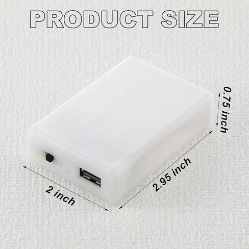 Copkim 6 Pcs 3 AA USB Battery Pack for LED Lights White Portable Battery Box Holder with Switch for 5V Plug-in LED Light, Fairy String & Curtain Lights, Indoor & Outdoor Decorations in Saudi Arabia