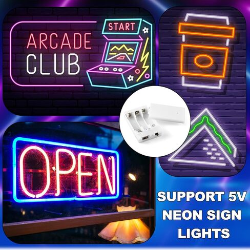 Copkim 6 Pcs 3 AA USB Battery Pack for LED Lights White Portable Battery Box Holder with Switch for 5V Plug-in LED Light, Fairy String & Curtain Lights, Indoor & Outdoor Decorations in Saudi Arabia