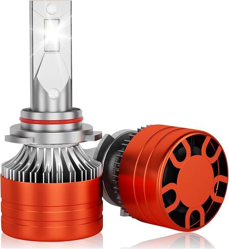 9005/HB3 LED Bulbs, 44000LM 800% Brightness Fog Light Bulbs for High Low Beam, 6500K Cool White 9005 Light IP68 with Cooling Fan,Plug-N-Play, Pack of 2 in Saudi Arabia
