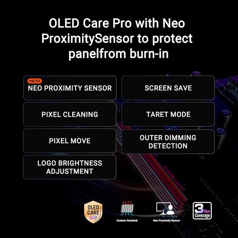 ASUS ROG Strix OLED 27" 1440P Gaming Monitor (XG27AQWMG) ― QHD, TrueBlack Glossy Tandem OLED, 280Hz, 0.03ms, Neo Proximity Sensor, DisplayHDR True Black 500, 99% DCI-P3, DisplayWidget, 3yr Warranty in Saudi Arabia