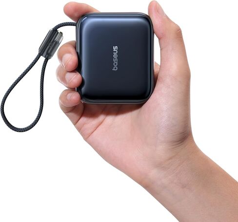 Baseus PicoGo AC22 بنك طاقة صغير، شاحن محمول 20000 مللي أمبير 45 وات PD، كابل USB-C مدمج، حزمة بطارية مدمجة أساسية للسفر، بنك بطارية شحن سريع لهاتف iPhone 17/16/15 Samsung S25 Pixel iPad in Kuwait
