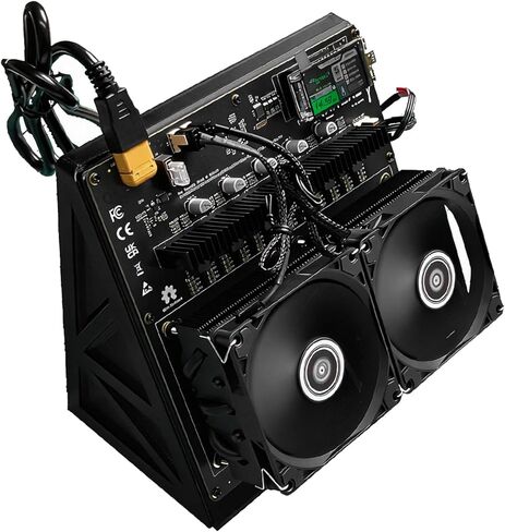 Bitcoin Miner Machine Nerdqaxe++ 15TH/s 260W مع أربعة مراوح وثمانية شرائح BM1370 ASIC التوصيل والتشغيل 2.4G WiFi وهادئ لآلة تعدين العملات المشفرة Bitcoin للمبتدئين in Saudi Arabia