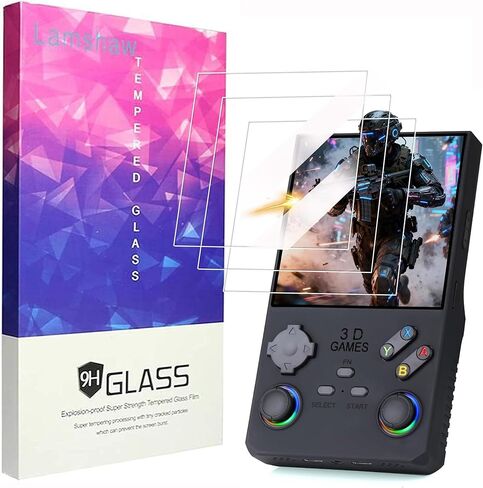 Lamshaw Compatible with V40 Max Screen Protector, [3 Pack] 9H Tempered Glass Screen Protector Film Compatible for V40 Max 4 Inch Retro Handheld Game Console (3 Pack) in Saudi Arabia