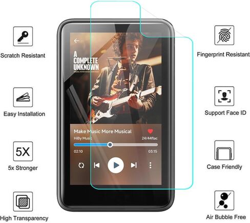 3 Pack for HiBy R1 MP3 Player Screen Protector, HD Clear Anti-fingerprint Anti-Scratch Case-Friendly Soft TPU Screen Protector Flim Compatible with HiBy R1 3" HiFi Music MP3 Player in Saudi Arabia