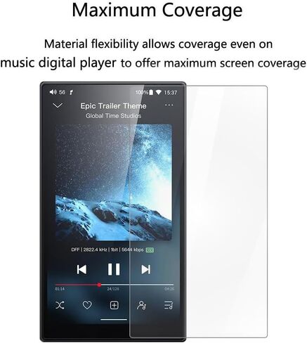 واقي شاشة مشغل MP3 FiiO JM21، [عبوتان] طبقة TPU ناعمة وشفافة عالية الدقة [مضادة لبصمات الأصابع] [مضادة للخدش] [خالية من الفقاعات] [صديقة للحافظة] متوافقة مع مشغل الموسيقى FiiO JM21 MP3 (4.7 بوصة) in Kuwait
