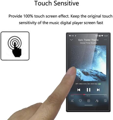 واقي شاشة مشغل MP3 FiiO JM21، [عبوتان] طبقة TPU ناعمة وشفافة عالية الدقة [مضادة لبصمات الأصابع] [مضادة للخدش] [خالية من الفقاعات] [صديقة للحافظة] متوافقة مع مشغل الموسيقى FiiO JM21 MP3 (4.7 بوصة) in Kuwait