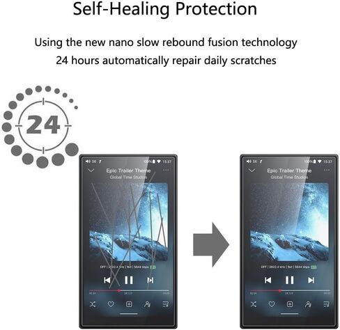 واقي شاشة مشغل MP3 FiiO JM21، [عبوتان] طبقة TPU ناعمة وشفافة عالية الدقة [مضادة لبصمات الأصابع] [مضادة للخدش] [خالية من الفقاعات] [صديقة للحافظة] متوافقة مع مشغل الموسيقى FiiO JM21 MP3 (4.7 بوصة) in Kuwait