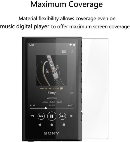 واقي شاشة Sony NW-A306 - [عبوتان] طبقة TPU شفافة ناعمة عالية الدقة [مضادة لبصمات الأصابع] [مضادة للخدش] [خالية من الفقاعات] [صديق للحافظة] متوافق مع مشغل موسيقى Sony NW-A306 Walkman (3.6 بوصة) in Kuwait