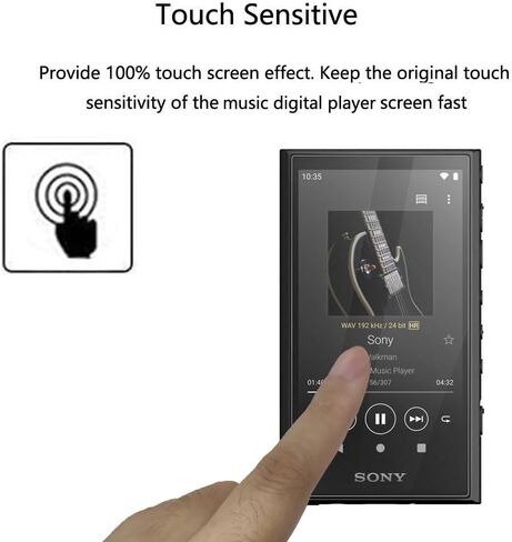 واقي شاشة Sony NW-A306 - [عبوتان] طبقة TPU شفافة ناعمة عالية الدقة [مضادة لبصمات الأصابع] [مضادة للخدش] [خالية من الفقاعات] [صديق للحافظة] متوافق مع مشغل موسيقى Sony NW-A306 Walkman (3.6 بوصة) in Kuwait