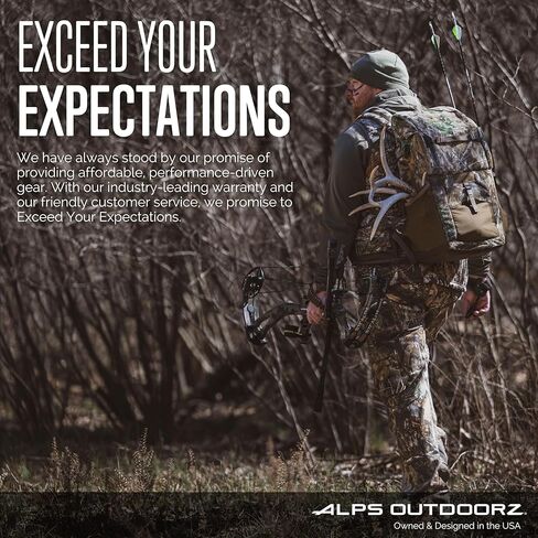 حقيبة الصيد اليومية من ALPS OutdoorZ Trail Blazer، حقيبة نهارية خفيفة الوزن مقاومة للطقس مع أشرطة مبطنة، لوحة خلفية جيدة التهوية وجيوب متعددة للمعدات للصيد والمشي لمسافات طويلة والاستخدام في الهواء الطلق in Saudi Arabia