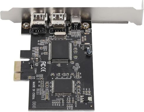 بطاقة PCIE 1X إلى 1394 Firewire Riser، تصميم ثنائي الشريحة يدعم 800 ميجابت في الثانية 1440x1080، مع منفذين 6 دبابيس ومنافذ 4 دبابيس، لفتحات 7 8 10 وفتحات PCIE القياسية in Saudi Arabia