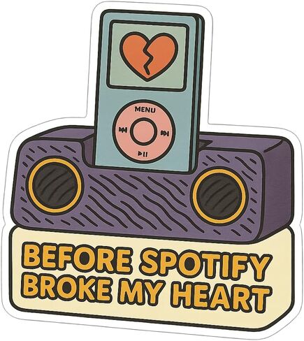 iPod Nano in Dock Speaker Teenage Bedroom Vibe Sticker (2.75" x 3") in Saudi Arabia