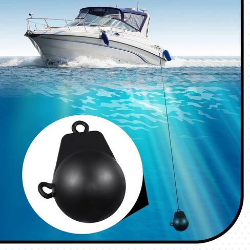 Deep Sea Fishing Tackle Kit Included 2 Pcs Downrigger Release Clips (with 45cm Steel Lines) and 1 PC 4-lb Black Coated Cast Iron Downrigger Weight Ball in Saudi Arabia