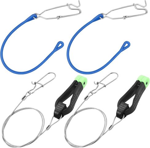 AceOrbit 2 حزمة الصيد Downrigger إطلاق كليب المفاجئة الأوزان مقاطع مع 17.7 "زعيم و 2 حزمة الصيد Downrigger الوزن Snubber للوحة المسوي البحرية الوزن طائرة ورقية التصيد in Kuwait