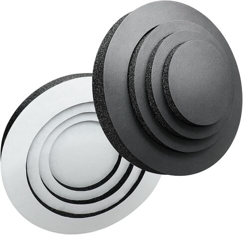 Speaker Foam Ring 6.5 Inch,Self Adhesive 3 in 1 Car Front Rear Door Speaker Foam Spacer Adapter,High Rebound Speaker Baffle Gasket Vibration Rattle Block Kit for 4" 5" 6" 6.75" Speakers in Saudi Arabia