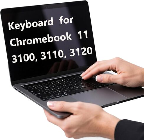00D2DT، 0G6FD2 لوحة مفاتيح أمريكية بديلة لأجهزة الكمبيوتر المحمول Dell Chromebook 11 3100، 3110، 3120، أسود، مع مفتاح الطاقة in Kuwait