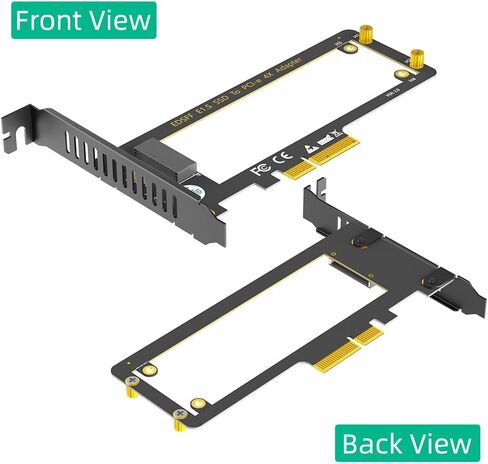 PCI-E 4.0 4X to NVMe Ruler 1U GEN-Z EDSFF 9.5mm 15mm 25mm Thickness Short SSD E1.S with Heat Sink PM9A3 PM9D3 P5801X Carrier Adapter in Saudi Arabia