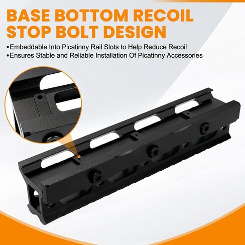 13 Slots Picatinny Rail Riser Mount, 1" High Profile Picatinny Riser Mount Short Pic Rails Accessories for Optic Red Dot Risers, with See-Through Design in Saudi Arabia