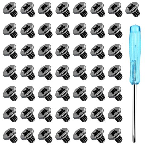50 Pcs M3 x 5 mm Phillips Flat-Head Screw Replacement Stainless Mounting Screw 2.5 inch Hard Drive Screws with 1 Pcs Screwdriver for Computer PC Laptop Case Black in Saudi Arabia