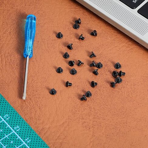 50 Pcs M3 x 5 mm Phillips Flat-Head Screw Replacement Stainless Mounting Screw 2.5 inch Hard Drive Screws with 1 Pcs Screwdriver for Computer PC Laptop Case Black in Saudi Arabia