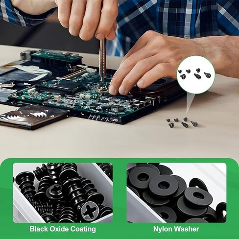 430Pcs Computer Screws Assortment Kit with Motherboard Standoffs & Screws, Computer Case Screws for SSD, Hard Drive, GPU, Fan & More PC Parts, Ideal for DIY PC Maintenance in Saudi Arabia