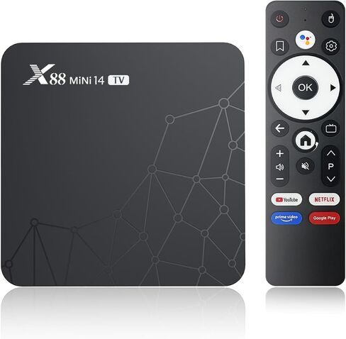 Android TV Box 14.0، Android Box RK3518pro+ 2GB RAM 32GB ROM دعم Dual-WiFi 2.4G/5.8G WiFi6 BT5.0 USB3.0 Ethernet 10/100M LAN 8K 3D HDR10 HD Video Android Box in Kuwait