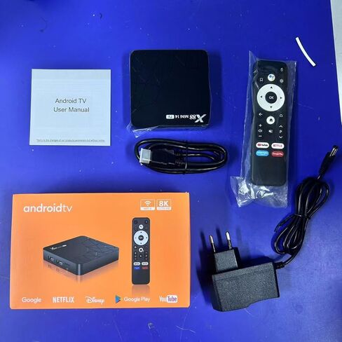 Android TV Box 14.0، Android Box RK3518pro+ 2GB RAM 32GB ROM دعم Dual-WiFi 2.4G/5.8G WiFi6 BT5.0 USB3.0 Ethernet 10/100M LAN 8K 3D HDR10 HD Video Android Box in Kuwait