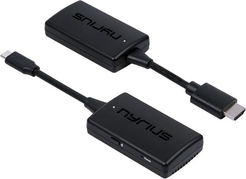 Nyrius Orion Prime Wireless USB-C to HDMI Video Transmitter & Receiver, Plug & Play Extender, Stream Full HD 1080p up to 150ft from PC, Laptop, Mobile Phone, Tablet to a TV or Projector (TDD21) in Saudi Arabia