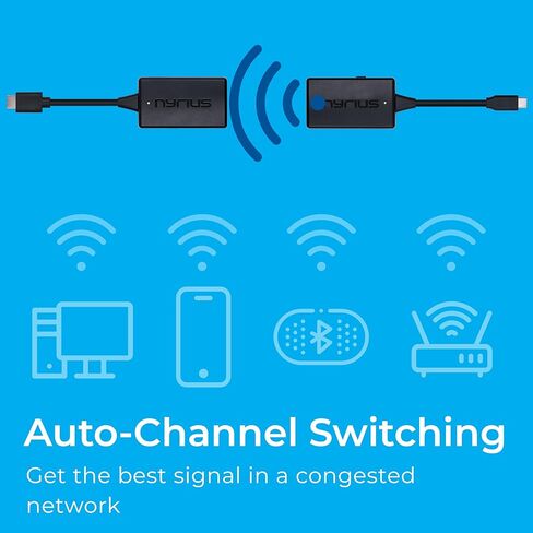 Nyrius Orion Prime Wireless USB-C to HDMI Video Transmitter & Receiver, Plug & Play Extender, Stream Full HD 1080p up to 150ft from PC, Laptop, Mobile Phone, Tablet to a TV or Projector (TDD21) in Saudi Arabia