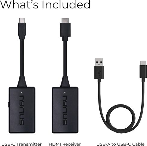 Nyrius Orion Prime Wireless USB-C to HDMI Video Transmitter & Receiver, Plug & Play Extender, Stream Full HD 1080p up to 150ft from PC, Laptop, Mobile Phone, Tablet to a TV or Projector (TDD21) in Saudi Arabia
