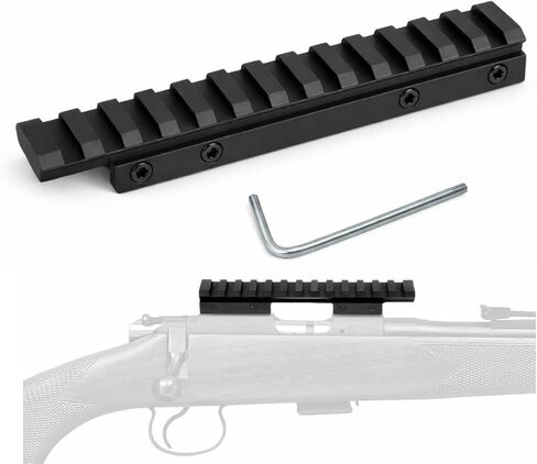 Gotical 13-Slot 5.5 Inch Overall Len 11 mm Dovetail to Picatinny Scope Rail Base Mount Compatible for Right-Hand HD CZ 452, 453, 455, 511, 512 for 11mm Picatinny Rail Mount 0 MOA in Saudi Arabia
