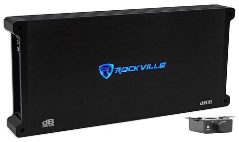 Rockville dB16 Bundle: 8000-Watt Peak/2000-Watt Dyno-Certified RMS Mono 2 Ohm Car Amplifier, RWK0CU 0 Gauge 100% Copper Complete amp Wiring Installation kit with ANL Fuse, 2-Items in Saudi Arabia