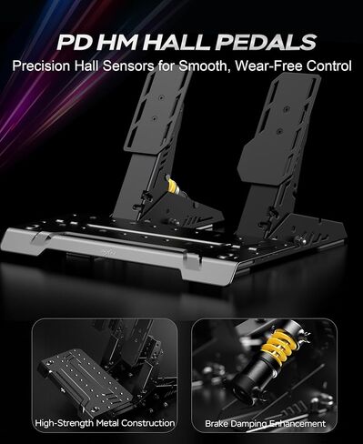 PXN VD6 Direct Drive Racing Wheel Bundle – 6Nm Servo Motor Base, 11 in Steering Wheel with Quick Release, Hall Effect Pedals, Table Clamp, PC Tuning Software Support, Racing Simulator Set for Windows in Saudi Arabia