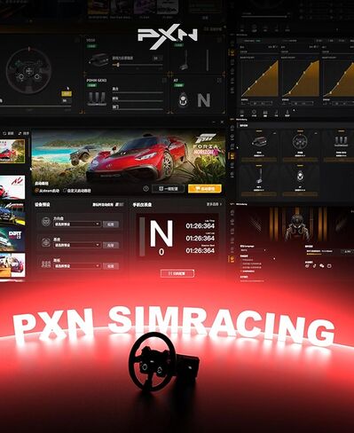 PXN VD6 Direct Drive Racing Wheel Bundle – 6Nm Servo Motor Base, 11 in Steering Wheel with Quick Release, Hall Effect Pedals, Table Clamp, PC Tuning Software Support, Racing Simulator Set for Windows in Saudi Arabia