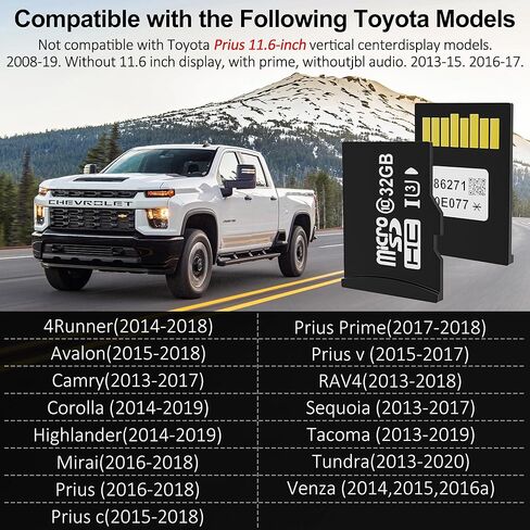 2026 Latest Navigation SD Card for Toyota 86271-0E077, Compatible with Toyota 4Runner, Highlander, Camry, Corolla, Tacoma, RAV4, Tundra, Sienna, Prius & More, USA & Canada GPS Map Card in Saudi Arabia