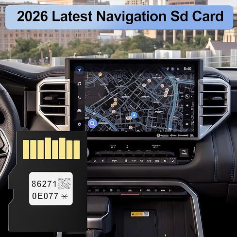 2026 Latest Navigation SD Card for Toyota 86271-0E077, Compatible with Toyota 4Runner, Highlander, Camry, Corolla, Tacoma, RAV4, Tundra, Sienna, Prius & More, USA & Canada GPS Map Card in Saudi Arabia