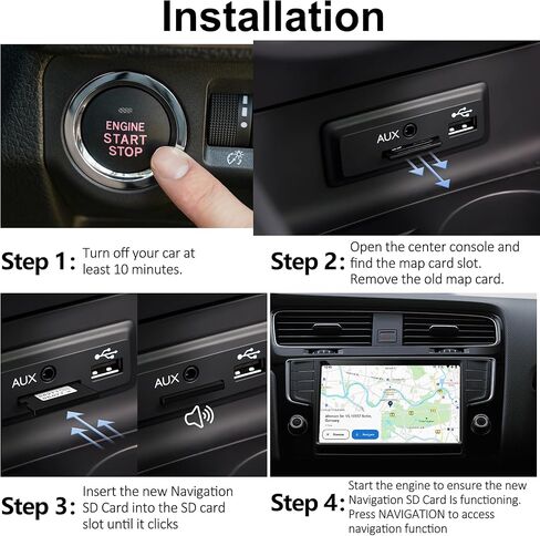 2026 Latest Navigation SD Card for Toyota 86271-0E077, Compatible with Toyota 4Runner, Highlander, Camry, Corolla, Tacoma, RAV4, Tundra, Sienna, Prius & More, USA & Canada GPS Map Card in Saudi Arabia