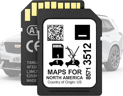 2026 Latest Navigation SD Card Map Accessory for 2019-2023 GM Vehicles with Buick, Cadillac, Chevrolet, GMC, Update USA/CAN/MEX Maps, Part 8571 3512 (10 Year Warranty) in Saudi Arabia