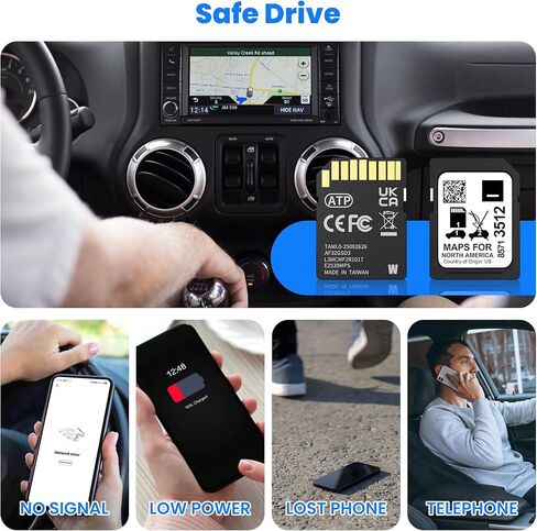 2026 Latest Navigation SD Card Map Accessory for 2019-2023 GM Vehicles with Buick, Cadillac, Chevrolet, GMC, Update USA/CAN/MEX Maps, Part 8571 3512 (10 Year Warranty) in Saudi Arabia