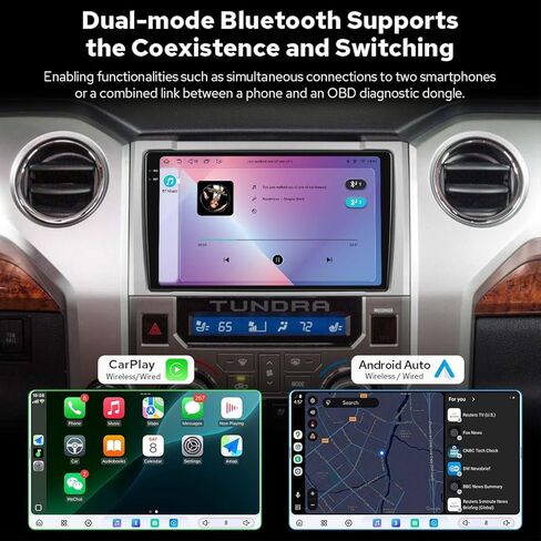 JOYING Car Radio for Toyota Tundra 2014-2021, 9.5" 2K QLED Touch Screen Android 13 Car Stereo 12GB+256GB Plug & Play Head Unit with Wireless CarPlay & Android Auto, GPS Navigation(JY-TT209N12) in Saudi Arabia