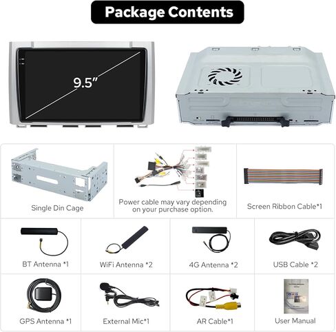 JOYING Car Radio for Toyota Tundra 2014-2021, 9.5" 2K QLED Touch Screen Android 13 Car Stereo 12GB+256GB Plug & Play Head Unit with Wireless CarPlay & Android Auto, GPS Navigation(JY-TT209N12) in Saudi Arabia