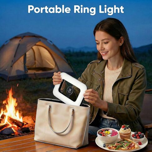 Ring Light for Phone, Magnetic Selfie Light with Tripod Stand, Rechargeable RGB Video Light, 10 Brightness Levels & 3 Cold Shoes for Recording, Vlogging, Influencers, Makeup in Saudi Arabia