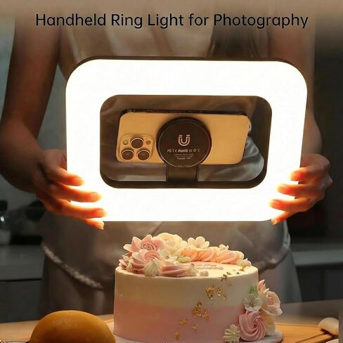 Ring Light for Phone, Magnetic Selfie Light with Tripod Stand, Rechargeable RGB Video Light, 10 Brightness Levels & 3 Cold Shoes for Recording, Vlogging, Influencers, Makeup in Saudi Arabia
