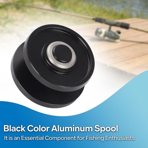Aluminum Groove Spool Fits for Abu Cardinal 4 40 44 & Zebco 4 Reel - Fishing Reel Replacement Parts (Black) in Saudi Arabia