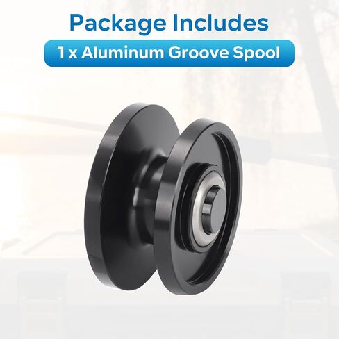 Aluminum Groove Spool Fits for Abu Cardinal 4 40 44 & Zebco 4 Reel - Fishing Reel Replacement Parts (Black) in Saudi Arabia