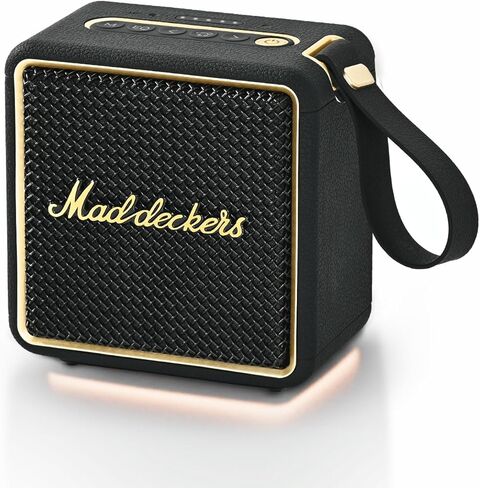 MG II Portable Bluetooth Speaker, 40W Deep Bass with DSP Sound, RGB Lights,IPX7 Waterproof Outdoor Speaker,17H+ Playtime, Dual Drivers,TWS Pairing,3 EQ Modes,Type-C Charging, AUX/TF/USB(Black & Brass) in Saudi Arabia