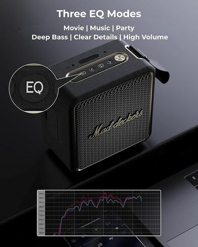 MG II Portable Bluetooth Speaker, 40W Deep Bass with DSP Sound, RGB Lights,IPX7 Waterproof Outdoor Speaker,17H+ Playtime, Dual Drivers,TWS Pairing,3 EQ Modes,Type-C Charging, AUX/TF/USB(Black & Brass) in Saudi Arabia