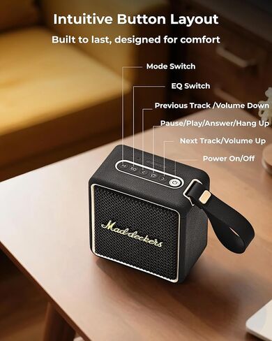 MG II Portable Bluetooth Speaker, 40W Deep Bass with DSP Sound, RGB Lights,IPX7 Waterproof Outdoor Speaker,17H+ Playtime, Dual Drivers,TWS Pairing,3 EQ Modes,Type-C Charging, AUX/TF/USB(Black & Brass) in Saudi Arabia