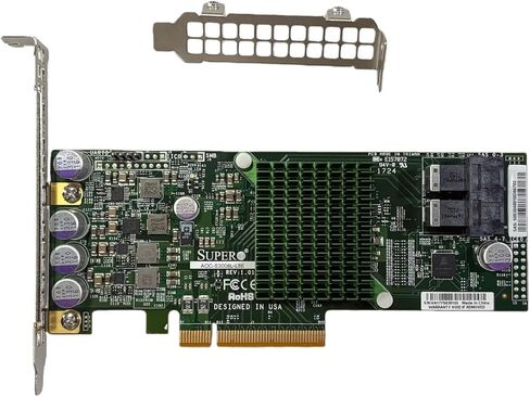 9300-8i LSI3008 AOC-S3008L-L8E HBA 8-Port 12Gb PCIe 3.0 IT Mode ZFS FreeNAS unRAID SAS SATA Expander+2*SFF-8643-SATA Cable in Saudi Arabia