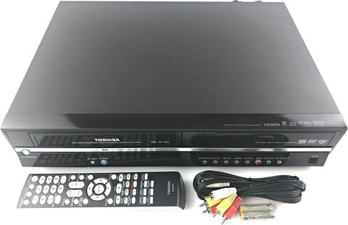 توشيبا D-VR600 Tunerless 1080i Up-Converting DivX Certified DVD Recorder VCR Combo، أسود in Saudi Arabia
